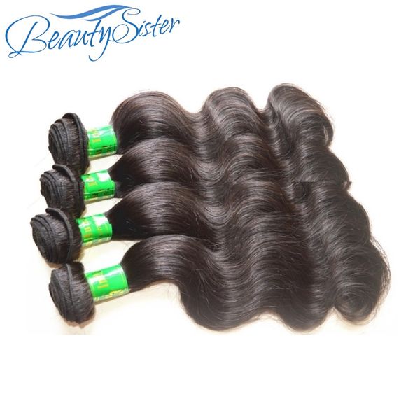 

dhgate сырой индийской виргинского remy волос человеческого тела волна 4 связки 400g много для одного черных женщин полной головы естественн, Black
