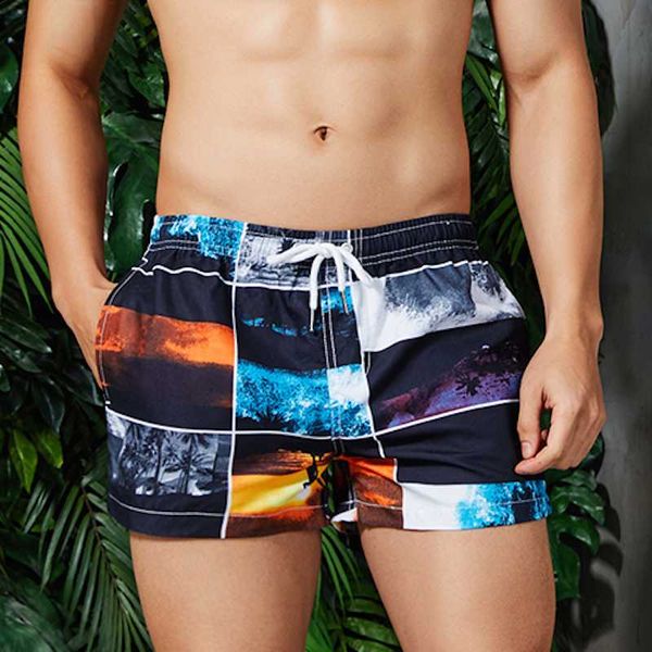 

beachwear floral mens shorts boardshorts casual summer fashion hawaiian seaside wear male bathing suits, White;black