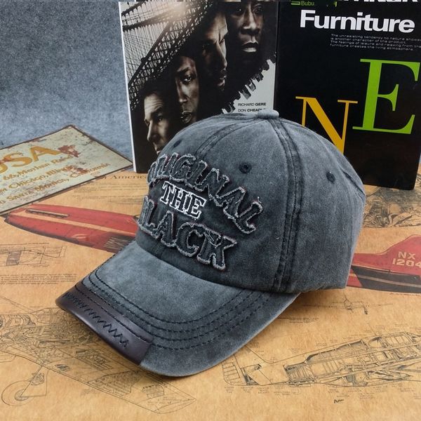 

washed old cowboy baseball original black outdoor fishing duck baseball cap tongue cap, Blue;gray