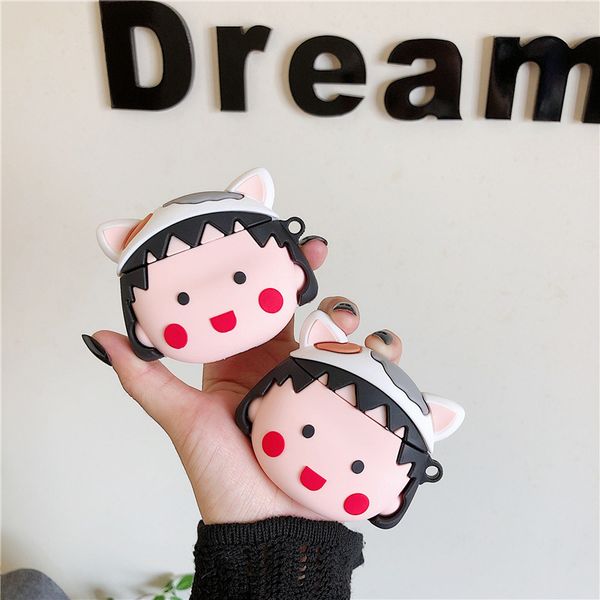 

3d doll симпатичный мультфильм cat староста мягкий силиконовый чехол для apple airpods 1 2 3 pro wireless bluetooth наушников обложка box ко