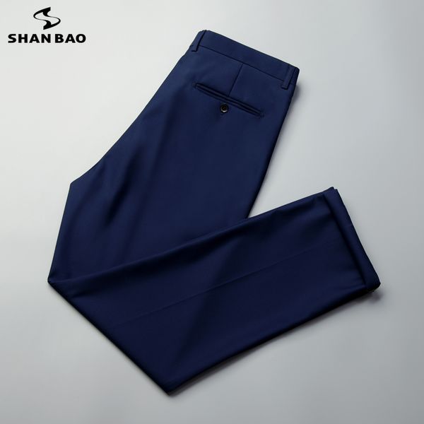

men's suits & blazers shan bao brand suit pants 2021 autumn business gentleman wedding banquet straight loose slacks big size 6xl 7xl 8, White;black