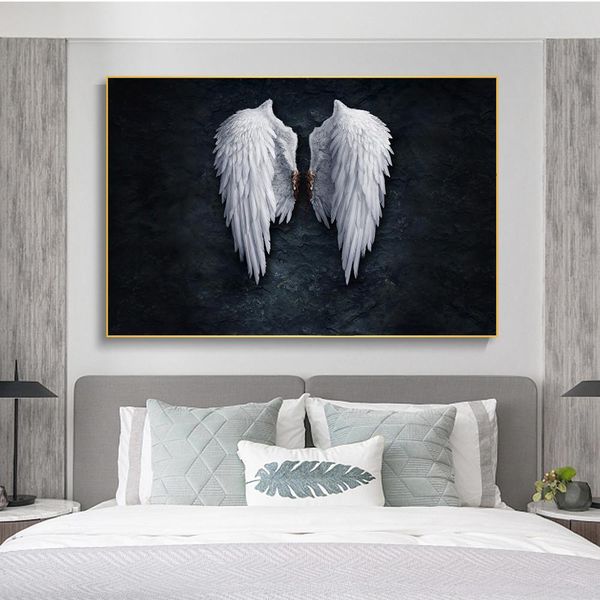 

Abstract Angel Wings Canvas Art Posters And Prints Modern Wings Canvas Paintings On the Wall Art Canvas Pictures For Living Room