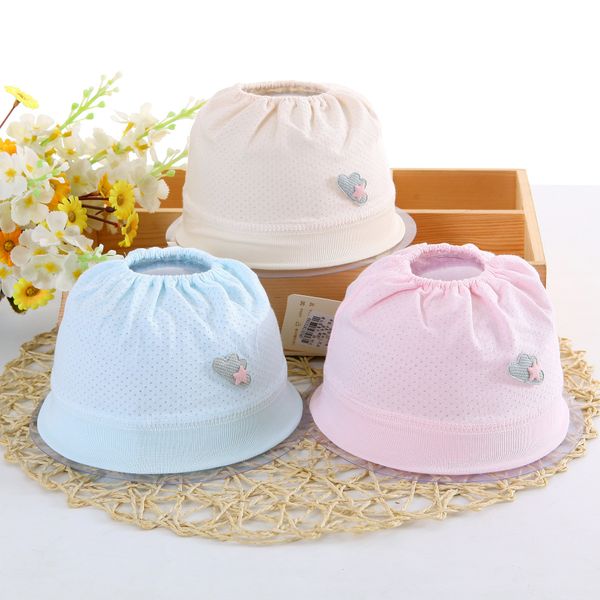 

newborn hat cotton empty-hat breathable jacquard cotton newborn protective baby baby cap halogen protection door cap, Yellow