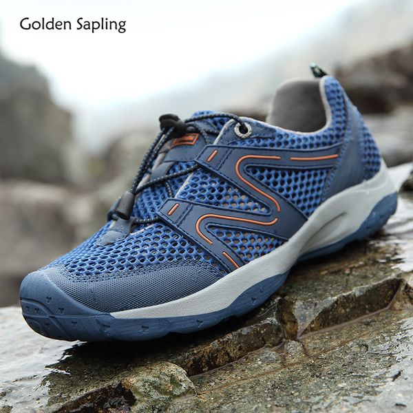 

золотой sapling дышащего лето кроссовок классические мужские кроссовки для горных восхождений air mesh открытого треккинг обуви мужчин