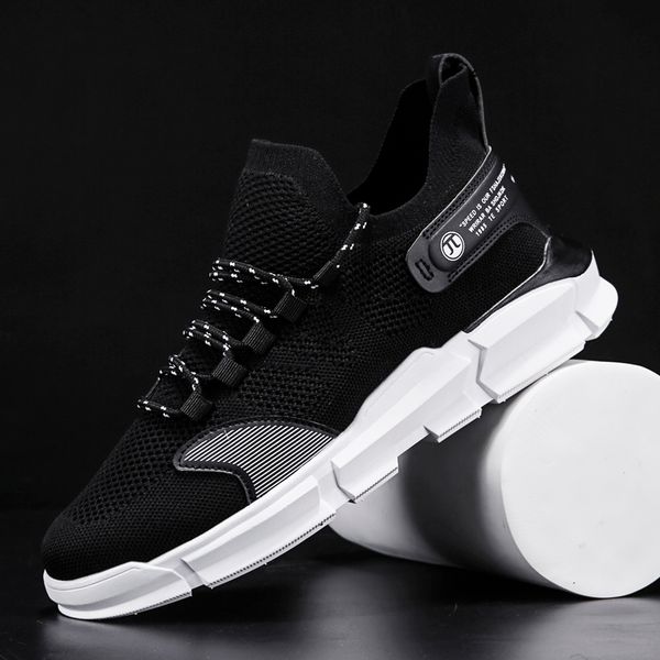 

men casual shoes outdoor men sneakers chaussure homme sport comfortable male footwears 2020 new style shoes 39-44 dropshopping, Black