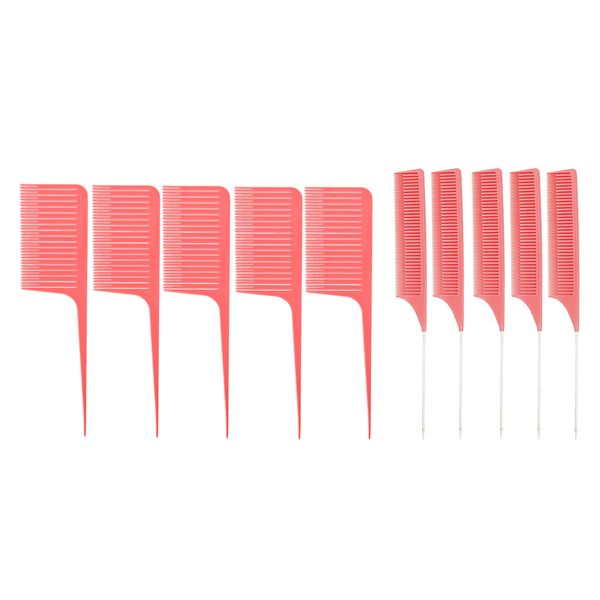 

lot 10 professional weaving highlighting foiling hair comb hair styling comb, Silver