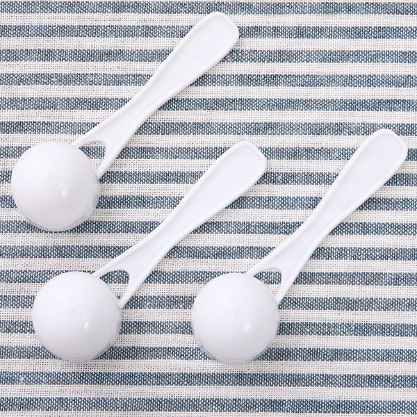 

dropshipping 10ml 5g measuring plastic scoop pp measure spoon plastic measuring scoop round bottom flat measure spoons kitchen tool t4103
