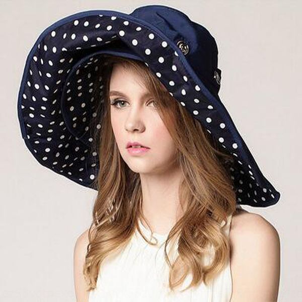 

super large beach super large beach sun women's sun hat double-layer uv-proof foldable outdoor hat, Blue;gray