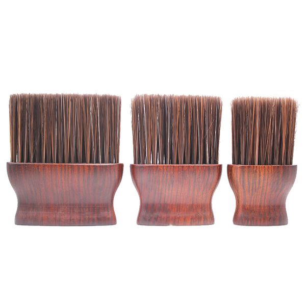 

hairdresser clean rubber wood hair brush professional cutting hairdressing tools hair soft neck duster comfortable brushes, Silver