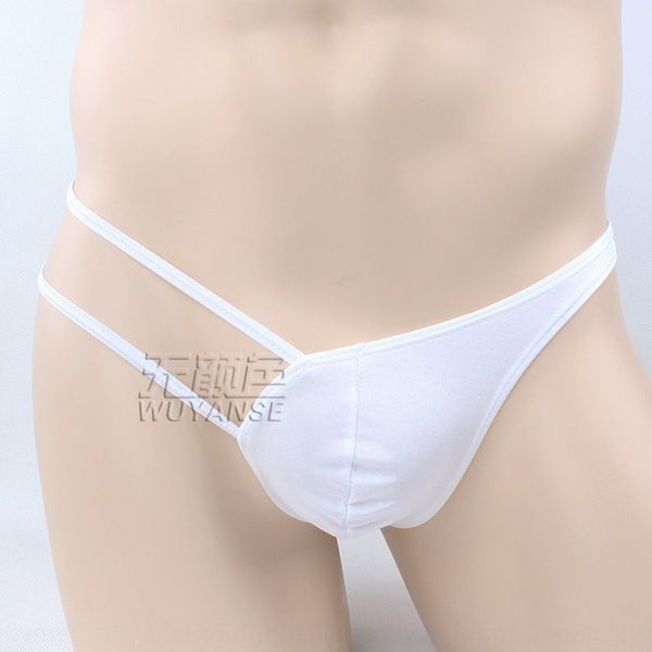 

ye zimei underwear men's unilateral side pull underwear u convex t pants side breathable dew jj t-pants, Black;white