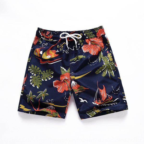 

ovhlf children's beach sports sports leisure five-minute quick-drying loose surge beach pants seaside holiday printed shorts children&#, Black