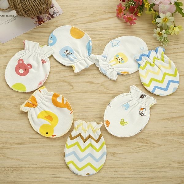 

rmyco baby anti-scratch face thin 0-june newborn baby cotton newborn foot cover autumn anti-eat hand protective gloves and gloves protection, White