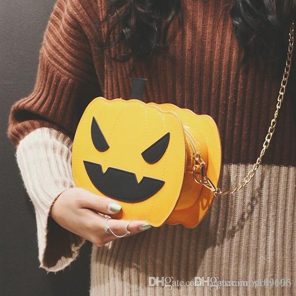 

2019 halloween pumpkin head fashion luxury designer bags handbags decoration chain small square bag designer crossbody bag shoulder bag