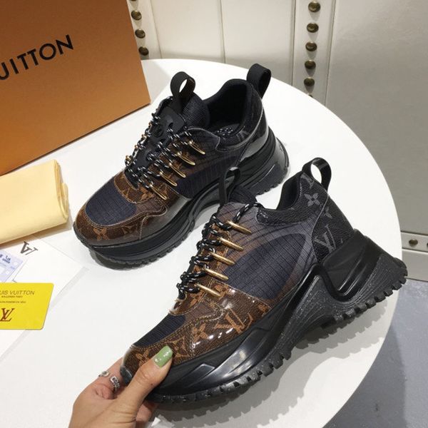 

002 designer luxury women's casual fashion shoes, women's outdoor casual shoes, leather material, original box, Black