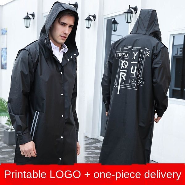 

pattern outdoor men's long fashion eva fashionable with pattern outdoor fashion raincoat black fashionable raincoat, Red;brown