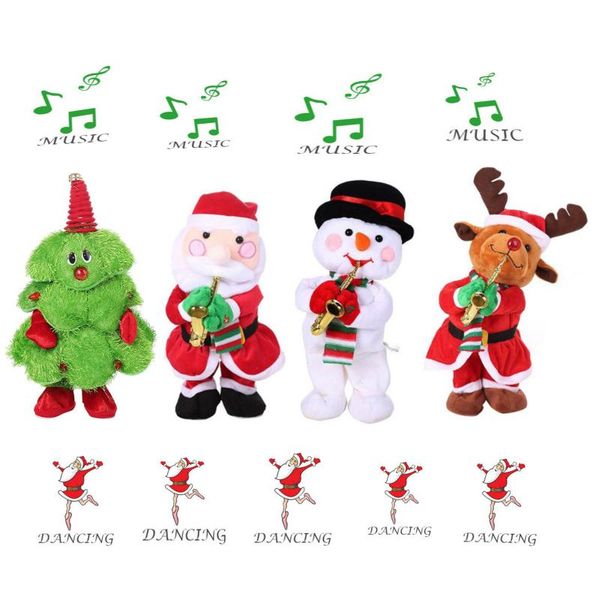 

musical toy christmas gift singing and dancing doll christmas tree swinging hat electric children toys