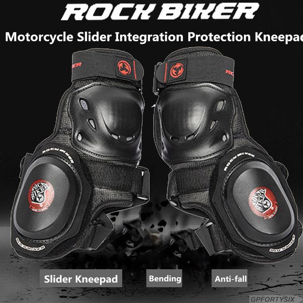 

rock biker motorcycle kneepad riding knee pad protection motocross racing bending dedicated curved grinding slider kneepad black