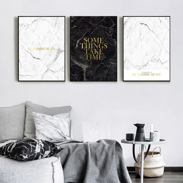 

marble texture плакаты и печать котировки art холст wall украшения черный и белый плакат абстрактный холст картины home decor