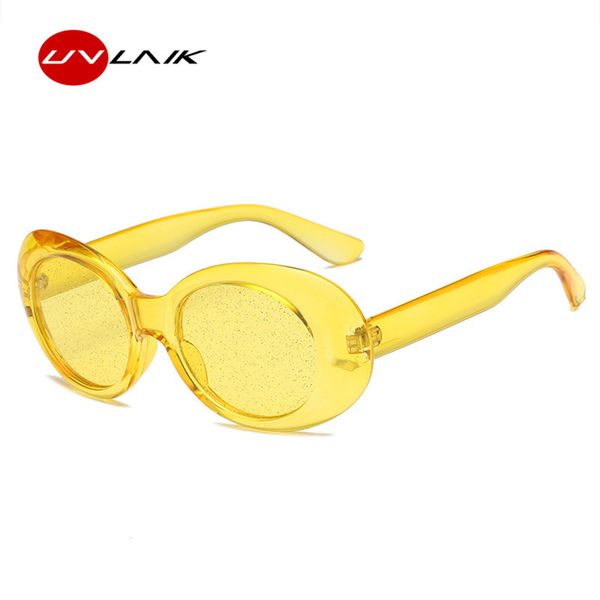 

uvlaik clear clout goggles sunglasses mne vintage tint nirvana kurt cobain sun glasses women ocean color small oval glasses, White;black