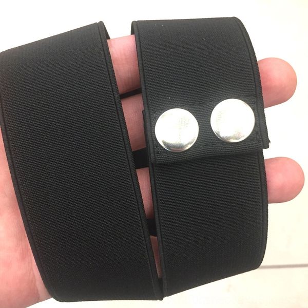 

4bigo new button elastic bandwidth all-match jeans and jeansbutton jeansinvisible anti-allergy jeans belt skirt waist stretch waist seal for, Black