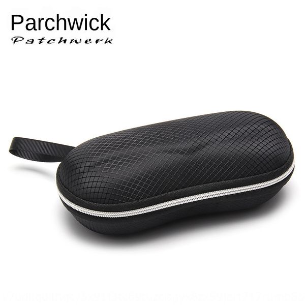 

new large case case capacity exquisite fabric sun glasses box fashion long glasses box, Blue