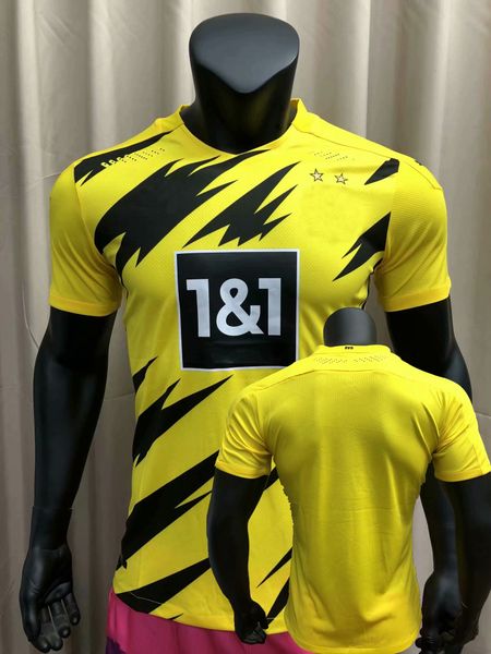 

player version dortmund haaland 2020 2021 borussia soccer jersey 20 21 football shirts 110th sancho reus brandt tight maillot de foot, Black;yellow