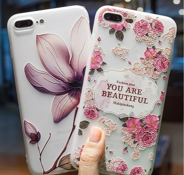 

3d relief flower floral soft tpu case for iphone x 6 6s 7 8 plus samsung s7 edge s8 s9 note note8 j2 j3 j5 j7 prime 2017 a6 a8 j2 pro 2018