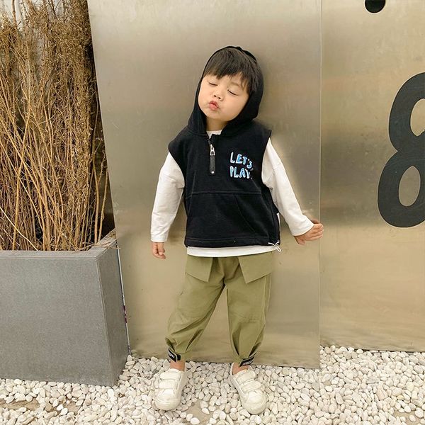

9.9 no return new clothing children's clothing autumn children's boys' waistcoat vest vest baby hooded sweater coat, Camo