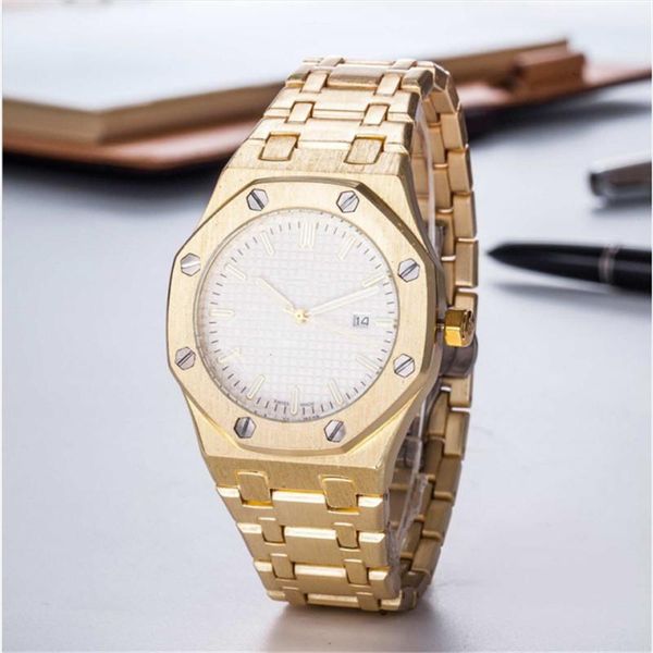 

mens luxe watches fashion stainless steel quartz men casual watch with calendar waterproof sport wristwatches 10, Slivery;brown