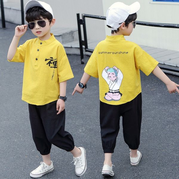 

ircp0 suit 2020 new handsome 3-12 years old 10 boys summer clothes for suit clothing children's children's medium and large childr