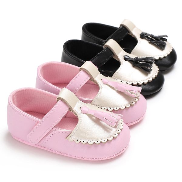 

casual princess girl baby coloring fringe child pu leather toddler shoes