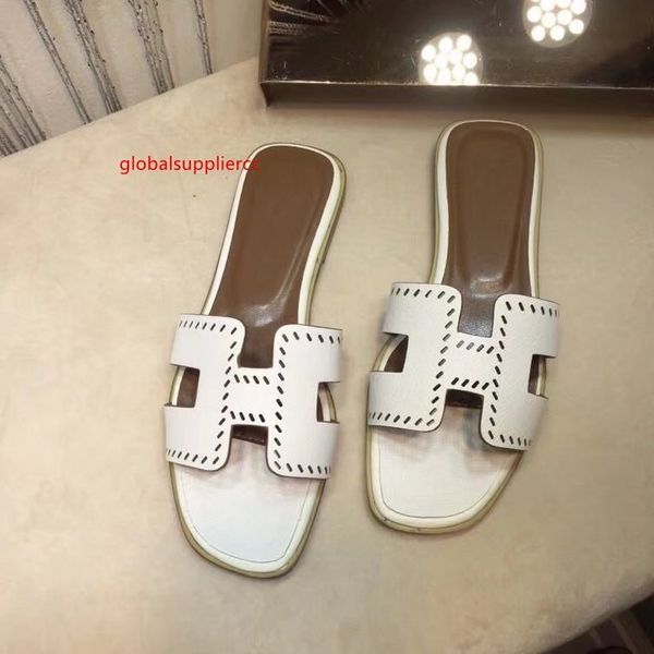 

classic sheep pattern punching slippers white women slippers drivers sandals slides sneakers leather slipper real leather, Black;green