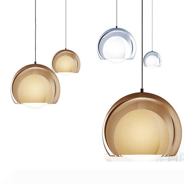 

modern spherical pendant lights acrylic ac 90-260v pendant lamp led bulbs living room bedroom originality hanglamp