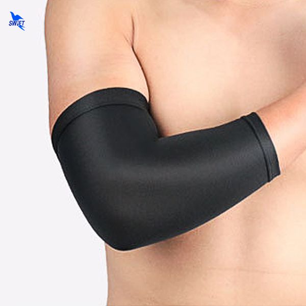 

1 pair breathable quick dry uv protection running arm sleeves basketball badminton elbow support armguards sports arm warmers, Black;gray