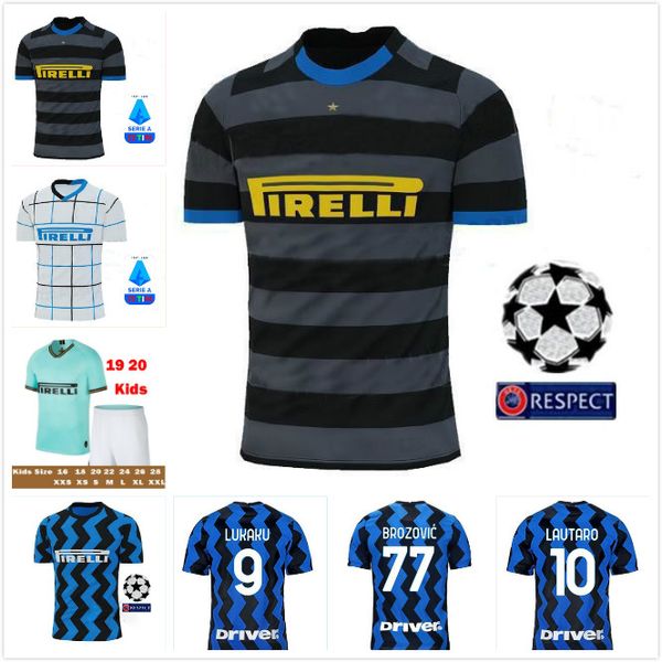 

eriksen inter lautaro хакого 20 21 милан футбол джерси барелла de vrij лукак 2020 2021 майо де foot среди мужчин детей kit футбол рубашки, Black;yellow