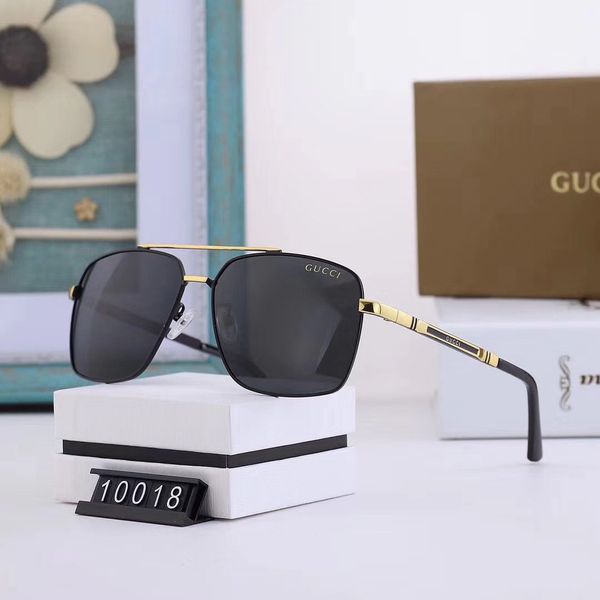 

fashion summer mens round metal cycling driving sunglasses personality sun glasses gold frame green glass lenses come with brow, Black