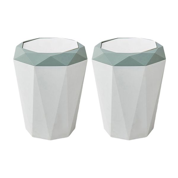 

2 pack simple home rubbish garbage bin wastebasket trash can bathroom l