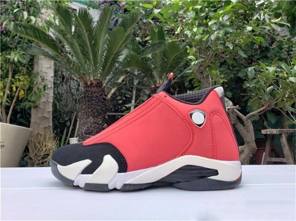 

2020 new 14 og high gym red men basketball shoes gym red black white 14s 487471 -006 authentic outdoor sneakers size 7 -13