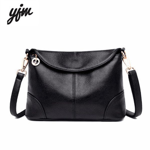 

ladies handbag shoulder bag messenger bag solid color simple soft leather leather wild handbag 2020 new