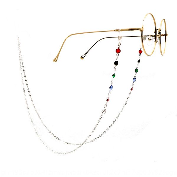 

chen linong same style glass handmade prbyopic colored glass glasses handmade chain presbyopic glasses chain, Blue