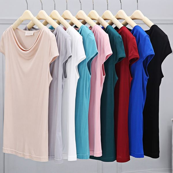 

y013 двойной вязки женщин короткими рукавами футболки качели воротник жао сю nv дуань футболки и шелковые сю шелковицы пу шан уг, White