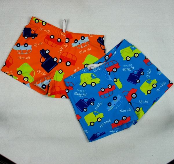 

banfei cartoon car children's boxer boy's boxer shorts cartoon shorts swimming trunks boy's swimming trunks, Black