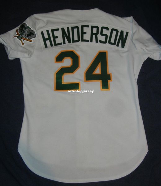 

retro #24 rickey henderson russell oakland jersey mens stitched baseball jerseys, Gray