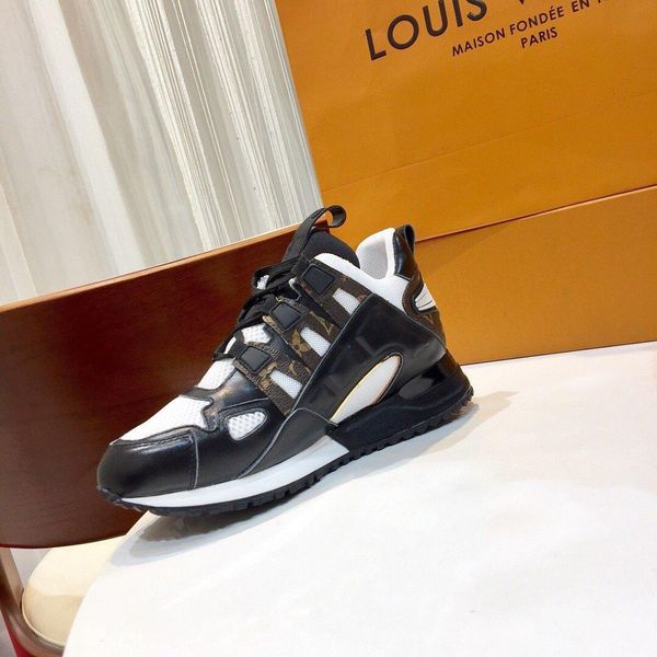 

2020l luxury custom running sports shoes leather mesh stitching increase casual shoes, high-end fashion wild party shoes, size: 35-41, Black