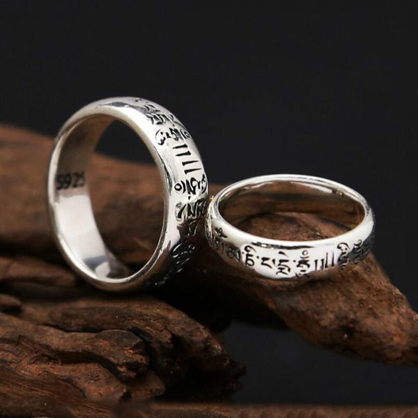 

925 sterling silver mantra пара день святого валентина подарок кольцо изящных ювелирных изделий для мужчин и женщин горячие продажи новое пр
