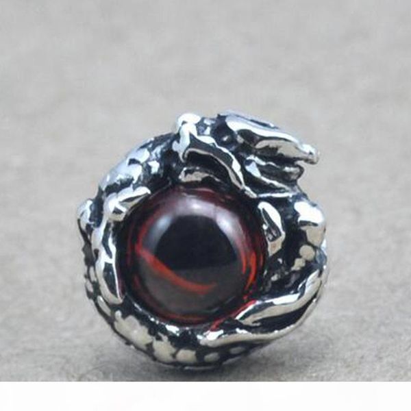 

earrings for men garnet dragon eye stud earring new fashion thai silver man male garnet ruby stonejewelry, Golden;silver