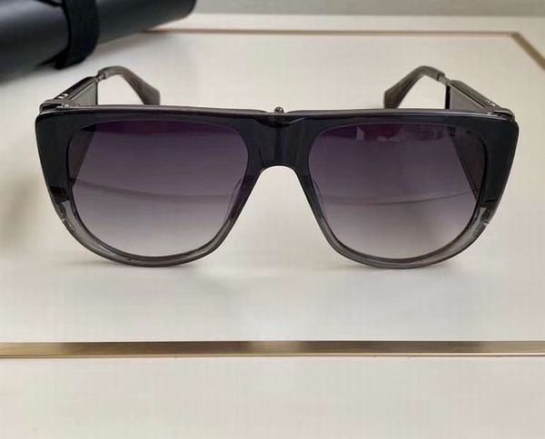 

cool men s266 sunglasses fake grey frame grey gradient 57mm fashion flat glasses sun shades driving eyewear uv400 with box, White;black