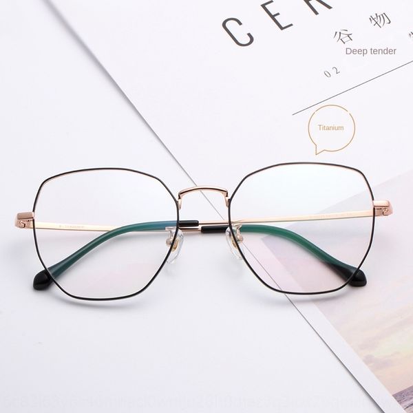 

cnj8m new fashion comfortable irregular pure titanium myopia glassesglasses glasseswomen's polygon kick-off titanium frame men's m, Silver
