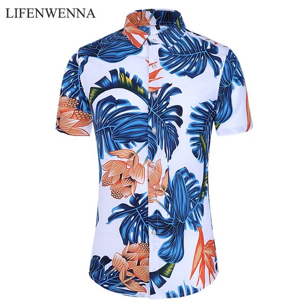 

5xl 6xl 7xl shirt men summer новая мода личность печать с коротким рукавом рубашки мужчин 2020 повседневный плюс размер бизнес-офис, White;black