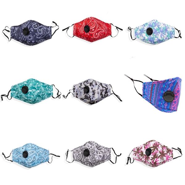 

mens mask 3d 4 layers cartoon face masks with breathe valve breather valve anti dust masks womenren dustproof protective designer mask lx#87, Black